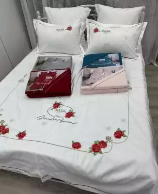 Мягкий нежный постельный комплект от бренда ALLANNA, белый, сатин/бамбук